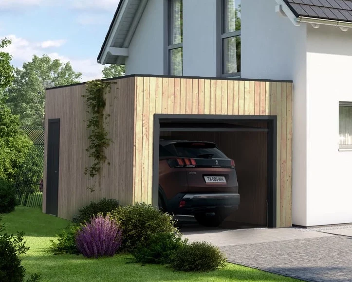 Garage bois toit plat 16m2 Garage bois toit plat 16m²