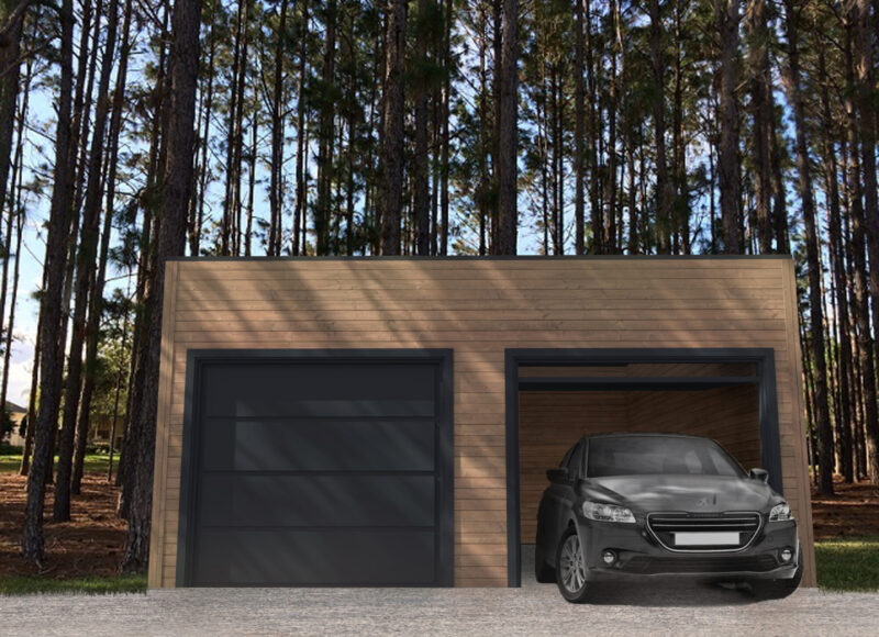 garage double bois 45 m2