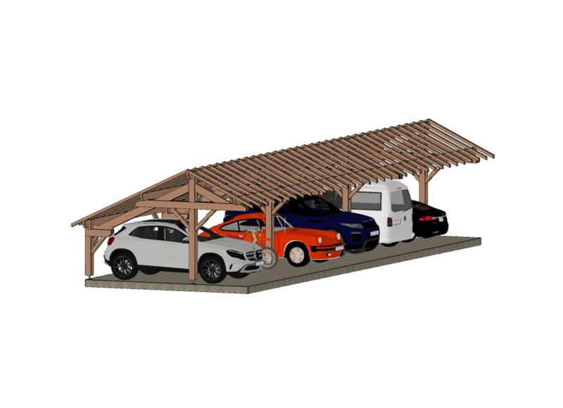 Abri voiture Annemasse. 1614*520cm