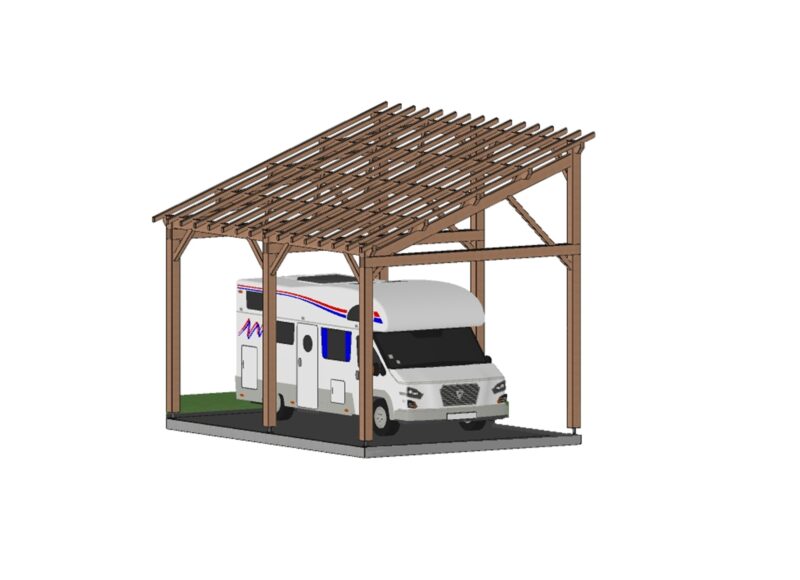 Abri camping-car Rennes. 500*700cm