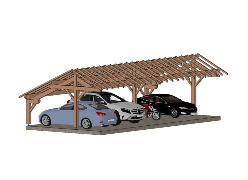 Abri voiture Saint-Priest. 1082*520cm