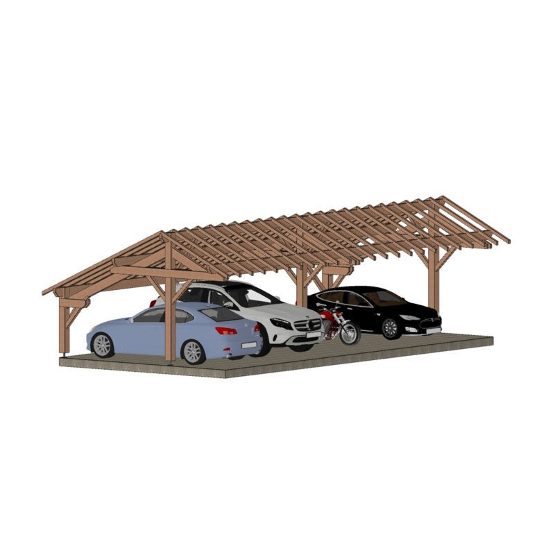 Abri voiture Saint-Priest. 1082*520cm