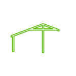 Carports - Toit asymétrique
