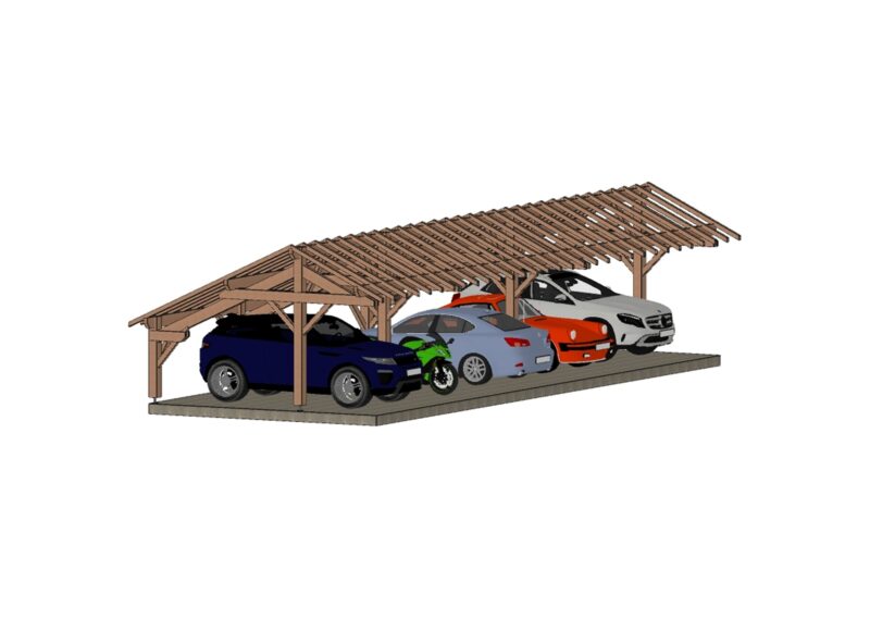 Abri voiture Thonon. 1432*520cm
