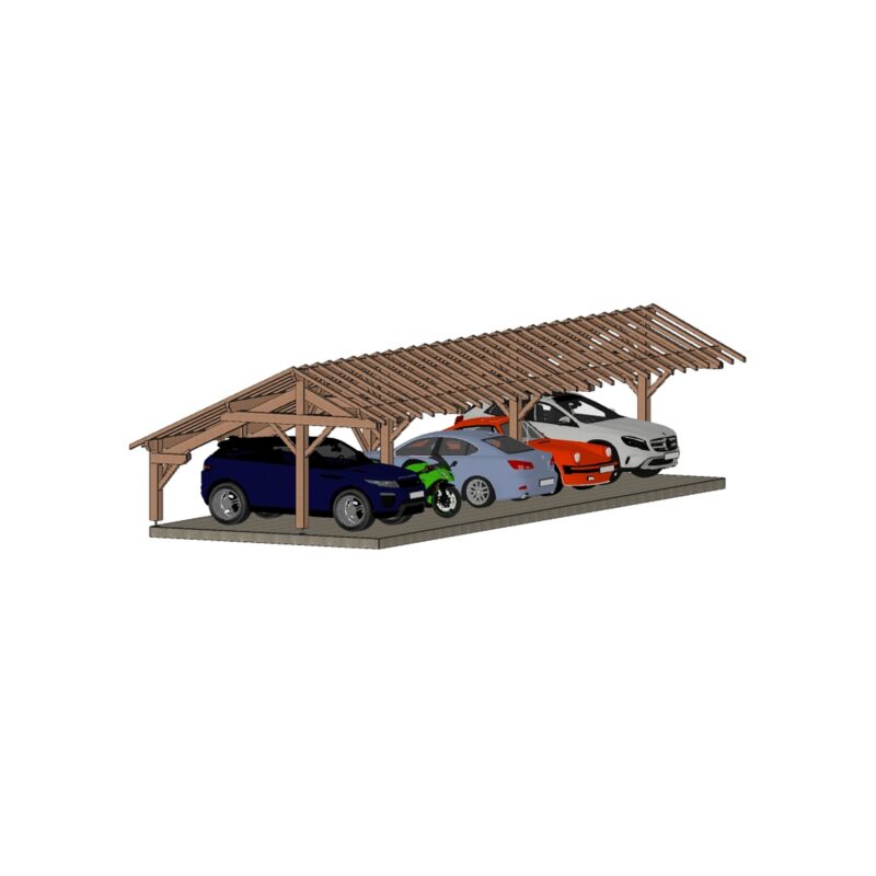 Abri voiture Thonon. 1432*520cm