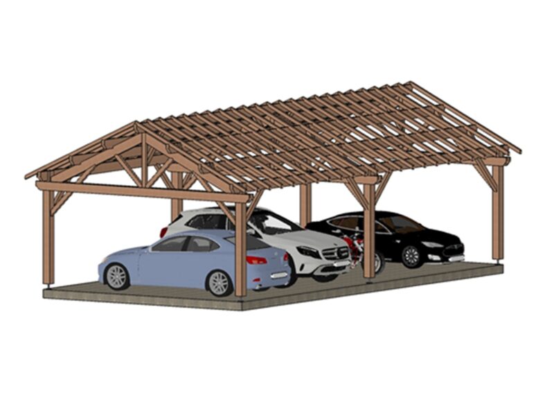 Abri voiture Courchevel. 1082*550cm