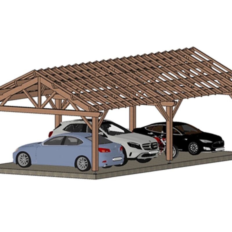 Abri voiture Courchevel. 1082*550cm