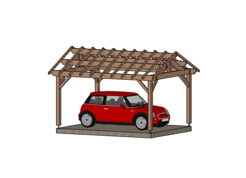 Abri voiture ECO Chambéry. 350*450cm