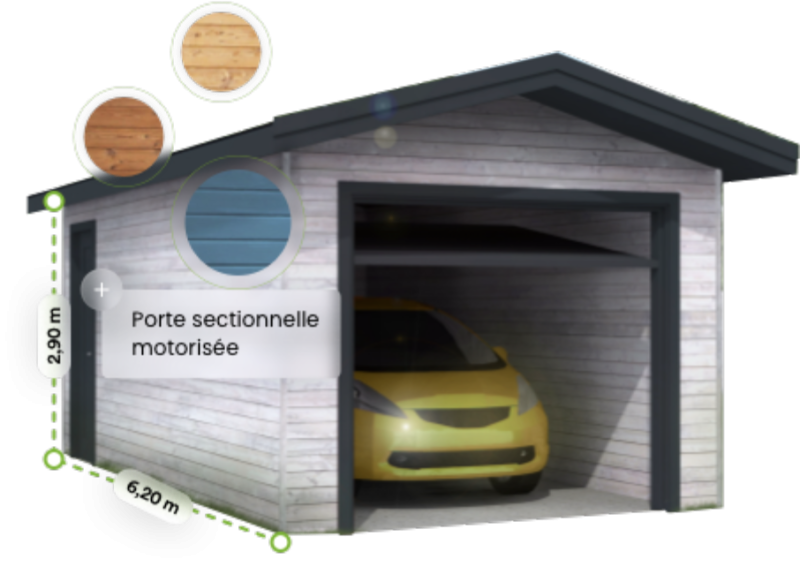 Garage bois 1 place