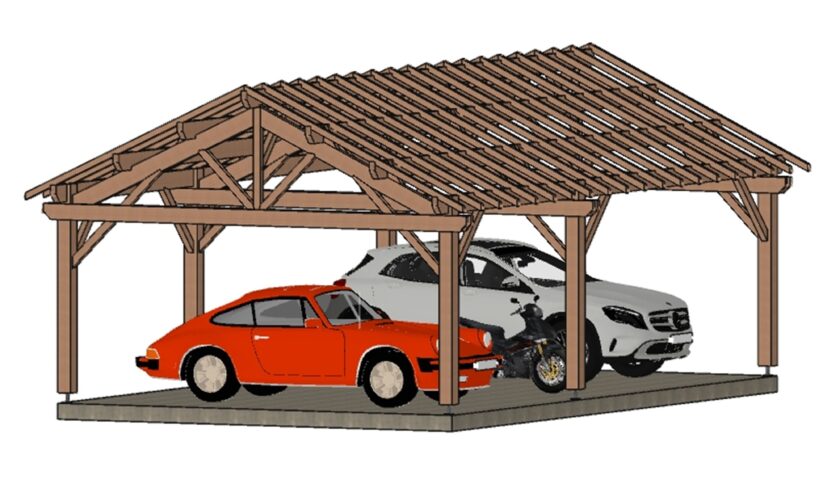 Abri voiture - 2 Pans