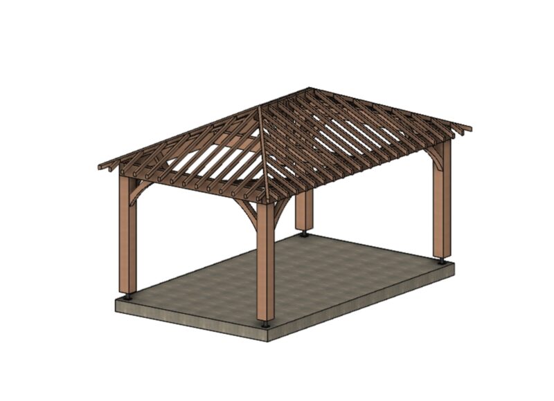 Kiosque Bois Toulouse. 500*300cm