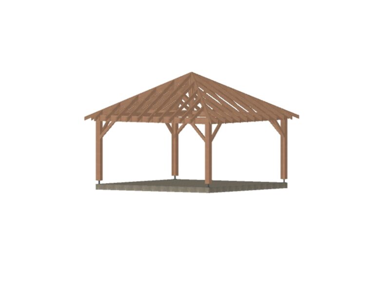 Kiosque Bois Bordeaux. 500*500cm