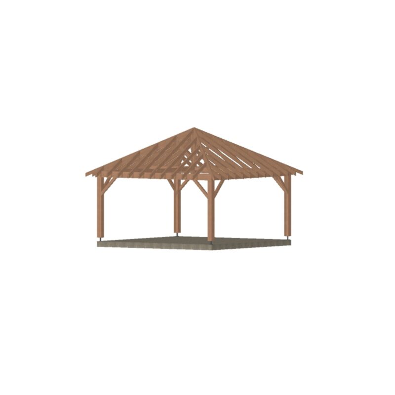 Kiosque Bois Bordeaux. 500*500cm